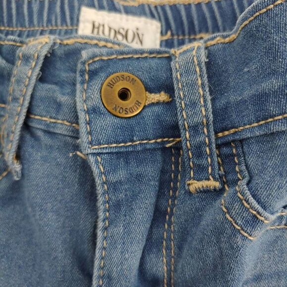 Hudson Jeans Girl's 2T Light Wash Rinse Straight Leg Button Elastic Casual - Picture 3 of 9